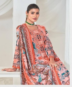 Winterabaya Femmes Musulmanes Elégante Lin Modeste Robe Dubaï Abaya 3 Pièces Ensemble Salwar Suit Kameez Pakistan - Product Image 3