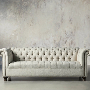 Canapé moderne classique rembourré en bois de luxe Chesterfield pour la maison Meubles de salon - Product Image 1
