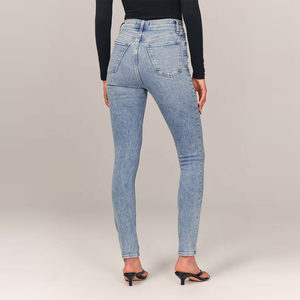 Jeans de Mezclilla Lavados para Mujer 2026, Estilo Casual para la Noche, Corte Recto, Azul, Largo hasta el Tobillo, Pantalones de Mezclilla de Lujo, Transpirables - Product Image 2