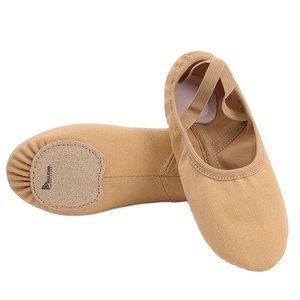 Zapatillas de Ballet Personalizadas de Lona Elástica, Transpirables, con Suela Dividida, para Mujeres, Niñas y Niños, para Entrenamiento y Actuaciones en Escenario - Product Image 1