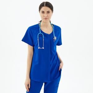 Uniformes de Enfermería de LICRA de alta calidad para mujer, uniformes para correr de Hospital con logotipo personalizado, conjuntos de limpieza tejidos con estilo, diseño al por mayor - Product Image 3