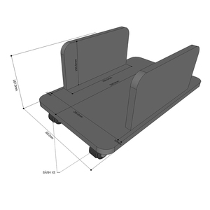 Estante de Almacenamiento para Accesorios de Computadora de Madera Contrachapada Recubierta de Melamina con Ruedas KCPU68009 - Product Image 4