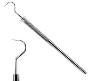 Explorateur dentaire No.23 Type de crochet Détartreur à extrémité unique Hygiéniste Dentiste Pick Sonde Instruments chirurgicaux parodontaux - Product Image 3