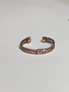 Brazalete de moda magnético con cruz cristiana de cobre puro ajustable sólido para hombres y mujeres brazalete Premium - Product Image 5