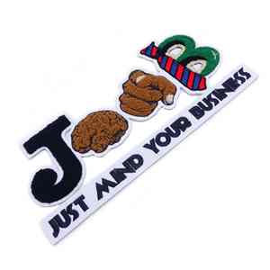 Custom Logo Chenille Embroidered Bulk Patch Chenille Patches Towel <b>Letters</b> Custom Embroidery <b>Iron</b> <b>on</b> Chenille Patches - Product Image 4