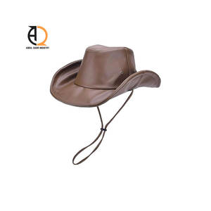 <b>Hat</b> <b>Cowboy</b> <b>Hat</b> With Leather Men Women Wool Western <b>Cowboy</b> Top <b>Hat</b> - Product Image 2