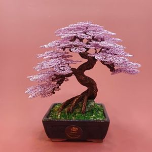 Bonsaï Zen en fil de cuivre artisanal | Chef-d 'œuvre artistique Feng Shui pour la relaxation et l'équilibre dans la décoration intérieure | Prêt à expédier - Product Image 5