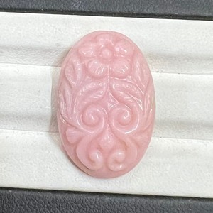 งานแฮนด์เมดศิลปะการแกะสลักโอปอลสีชมพูอัญมณีทรงวงรีธรรมชาติตัดเป็นรูปวงรีสวยงามเครื่องประดับเป็นกลุ่มผลการเปลี่ยนสีของแสง zahara - Product Image 2