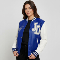 Nouvelle Arrivée : Blousons en Cuir Style Universitaire Tendance pour Femmes, Coupe-Vent, Motif à Carreaux, Design Personnalisé, Veste Utilitaire en Coton