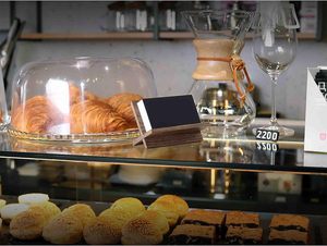 Portatarjetas de visita para escritorio-Portatarjetas pequeñas de madera marrón Soporte de tarjeta de visita de escritorio profesional Pantalla Nombre de madera - Product Image 3