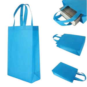 ถุงผ้านอนวูฟเวนสำหรับซื้อของชำแบบไม่ทอพร้อมโลโก้อัดด้วยความร้อนใช้ซ้ำได้ - Product Image 3