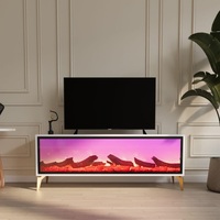 Table basse électrique en bois DOSIN avec connexion Bluetooth, design moderne et luxueux pour salon, meuble avec panneau décoratif