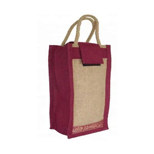 Bolsa de yute de diseño informal de tamaño personalizado, novedad en bolsa de yute, cierre abierto de última calidad Unisex, decoración bordada de Color sólido - Product Image 2