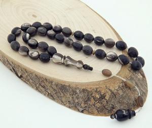 Perles de corne de buffle véritables de haute qualité sur mesure islamique musulman 10mm 33 pièces Tasbih perles de prière chapelet musulman perle Sibha - Product Image 1