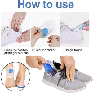 Almohadillas Ortopédicas de Gel de Silicona <span class=keywords><strong>para</strong></span> el Talón, Alivio del Dolor de Espolón Calcáneo, Absorción de Impactos, Copas de Gel Elásticas <span class=keywords><strong>para</strong></span> Tacones Altos - Product Image 6