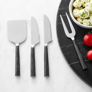 Affordable Decorative Unique Wired Handle Cheese Sets Stainless Steel Copper Flatware Silver Matt Gold Cheese Spreader <b>Knife</b> Set - Product Image 3