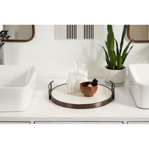 ถาดหินอ่อนรูปสี่เหลี่ยมผืนผ้า งานฝีมือโลหะคุณภาพสูง สีธรรมชาติ สไตล์โบราณ ดีไซน์หรูหราทันสมัย เหมาะสำหรับงานเลี้ยงและใส่ผลไม้ - Product Image 2