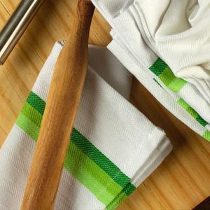 ผ้าเช็ดตัวผ้าฝ้ายเนื้อปลาเฮอริ่งเนื้อ100% แห้งเร็วใช้ในห้องครัว - Product Image 1