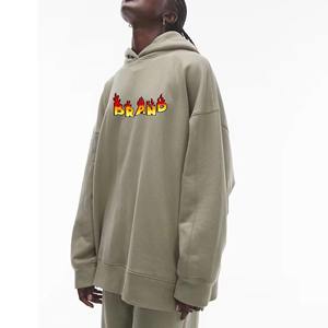 Women Oversized Pullover Hoodie Soft <b>Velour</b> Long Sleeve Casual <b>Sweatshirt</b> Cozy Loose Fit Streetwear Front Logo Fashion - Product Image 1