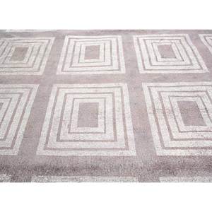 Tapis Aalam noués à la main en laine et soie, gris et noir, motif géométrique abstrait pour la maison, le couloir, le salon, pour adolescents - Pae-6172 - Product Image 3