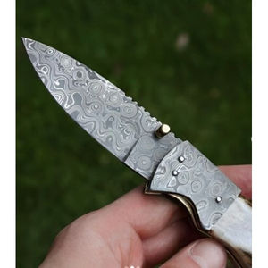 Best Design High Quality Stainless Steel Folding <b>Knife</b> <b>Bone</b> <b>Handle</b> Handmade EDC Cutting Pocket Camping Hunting Bowie <b>Knives</b> OEM - Product Image 5
