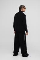Diskon besar Logo desain baru lebar kaki pria bordir kontras pipa Velour Gym Tracksuit 2 buah Set Streetwear Tracksuit untuk pria