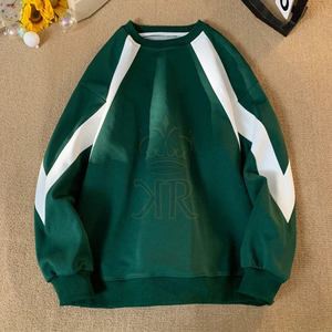 Sweat-shirts pour hommes à coupe classique, logo personnalisé imprimé et brodé, style décontracté, sweat-shirts unis, tissu jersey épais, vêtement long lavé - Product Image 2