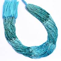 Turquoise bleue naturelle 3mm Micro perles ombragées à facettes 3mm perles de pierres précieuses Turquoise en vrac pour la fabrication de bijoux et de bracelets en vrac