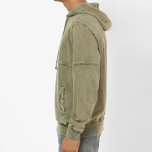 Logo personnalisé sérigraphie broderie coton hommes hiver sweats à capuche pull à capuche poids lourd surdimensionné pull hommes sweats à capuche - Product Image 3