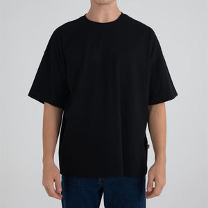 Custom Design Mens T Shirts Drop Shoulder Plus Size Knitted Casual Short Sleeve Neck Eco-Friendly Quick Dry Spandex/<b>Polyester</b> - Product Image 4