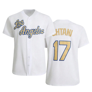 Maillots de baseball personnalisés à col en V, sublimés, à manches courtes, entièrement boutonnés, grande taille, avec nom/numéro personnalisé, faible MOQ - Product Image 2