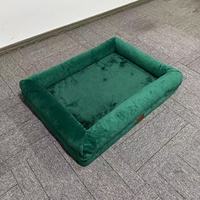 Lit pour chien rectangulaire, écologique, luxueux, imperméable, en peluche ultra-douce, amovible et lavable, en gros