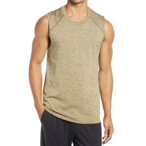 OEM Slim-Fit 100% algodón camiseta sin mangas transpirable Spandex básico correr gimnasio camiseta sin mangas gran oferta entrenamiento sin mangas - Product Image 4