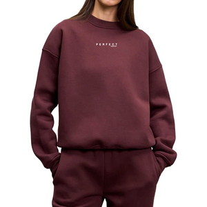 Conjuntos de Mujer de Primera Calidad, Conjunto de Sudadera con Cuello Redondo, Ropa Casual de 2 Piezas, Sudadera con Cuello Redondo y Pantalones Deportivos, Logotipo Personalizado - Product Image 4