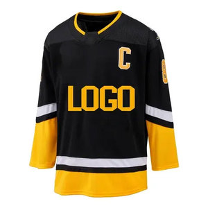 เครื่องแบบฮ็อกกี้น้ำแข็งแขนยาวสำหรับผู้ชายเสื้อฮ็อกกี้น้ำแข็งขนาดพิเศษออกแบบโลโก้ได้อย่างสบาย - Product Image 2