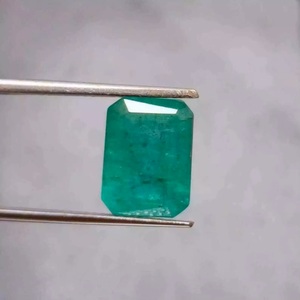 HG Esmeralda Natural de Zambia de 8 Quilates, Gema Suelta Verde, Esmeralda Tratada Térmicamente, Corte Esmeralda para Joyería - Product Image 3