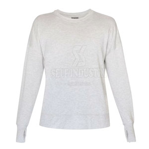 Sudaderas de palangre ajustadas para mujer, Jersey cómodo de algodón 100% para posición de logotipo frontal de invierno - Product Image 1