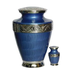 Urnes funéraires en laiton modernes de haute qualité gravées en étain et couleur noire finie pour les cendres humaines fournitures funéraires en métal - Product Image 4