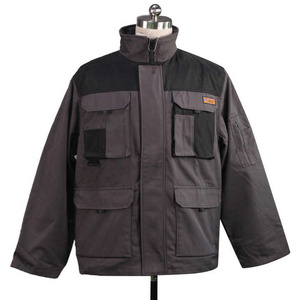 Vestes extérieures d'hiver de travailleur de construction de sécurité réfléchissante avec des poches multiples de vêtements de travail de haute route de tissu Durable imperméable - Product Image 1