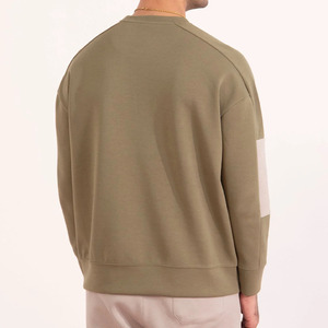 Vente en gros 350G Sweatshirts en coton épais Sweatshirts à col rond Personnalisé Basic Loose Solid Color Sweatshirts pour hommes - Product Image 2