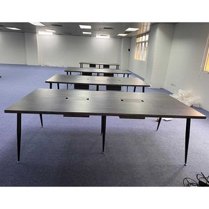 HBCO010 Minimalist <b>Office</b> Furniture 120x240cm Minimalist Oval Conference <b>Table</b> with CONE System Steel Legs Assembly Required - Product Image 6