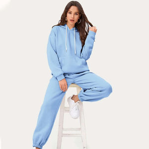 Dernière Collection : Ensemble Survêtement Décontracté à Capuche pour Femme, 100% Coton, Couleur Unie Imprimée, Grandes Tailles, Service OEM - Product Image 6