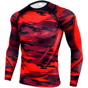 Haut de compression sans Gi pour arts martiaux, anti-rayures, respirant, extensible, séchage rapide, idéal pour le BJJ, le Jiu-jitsu, le MMA - Product Image 1