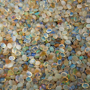 Excellent Cabochon ovale coupe 100% opale éthiopienne naturelle pierres précieuses en vrac matériel de bijoux prêt à expédier vente en gros à bas quantité minimale de commande - Product Image 1