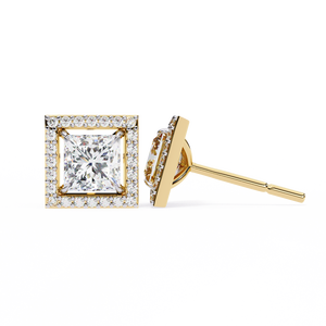 Pendientes Únicos de Oro de 18K con Diamante Cultivado en Laboratorio, Pendientes de Diamantes Premium - Product Image 1
