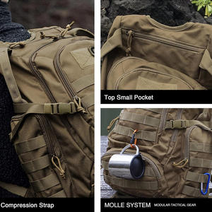 Sac à dos tactique d'extérieur personnalisé avec impression de logo broderie grande capacité randonnée camping voyage sac OEM ODM usine fournisseur - Product Image 3