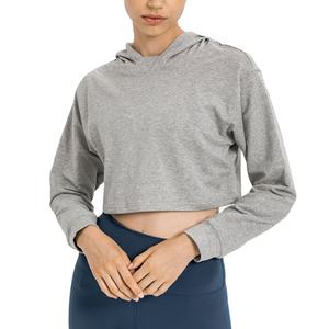 Sweat-shirts pour femmes en molleton avec broderie 3D effet délavé, teinture unie, prix d'usine, marque privée, haute qualité - Product Image 1