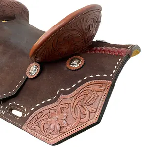 Silla de Montar de Doma Occidental Premium, Personalizada, Duradera y Cómoda, Cuero Genuino 100% Piel de Vaca, Hecha a Mano para Equitación Inglesa - Product Image 2