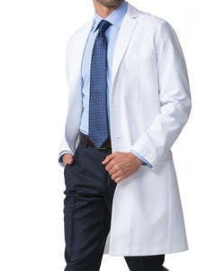Bata de laboratorio de punto de algodón blanco de diseño personalizado para médicos y enfermeras ropa de hospital médico de alta calidad para hombres - Product Image 5