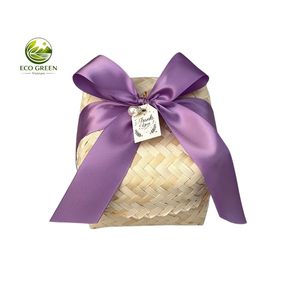 Eco Friendly Woven Bamboo Storage Box Handmade Gift Packaging Box for Jewelry <b>Snacks</b> Candy and Small Accessories - Product Image 2